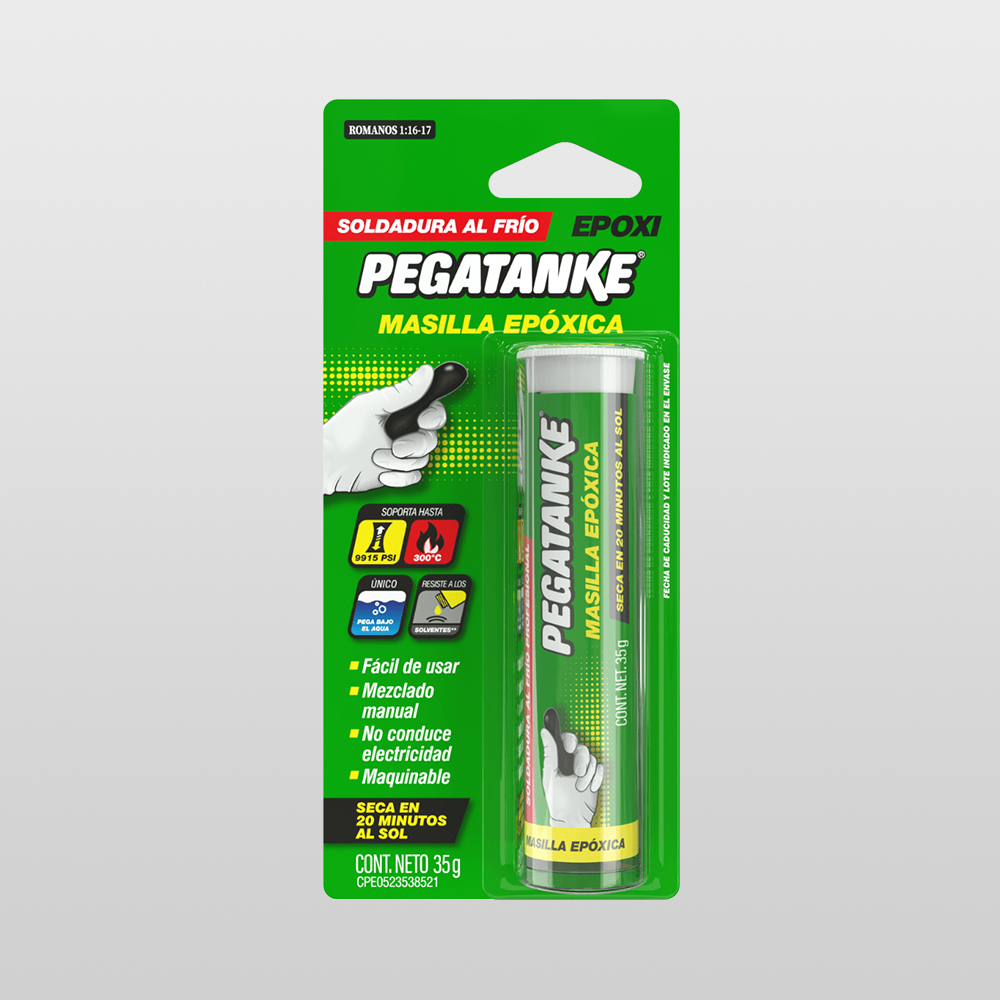 Masilla Epoxi Verde De 2 Componentes | 114 G – Fuerte Y Resistente Para Reparaciones